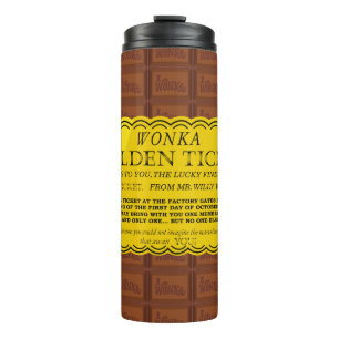 Willy Wonka Golden Ticket Thermosbecher