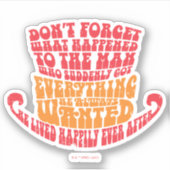 Willy Wonka Hat Typografie Aufkleber (Vorderseite)