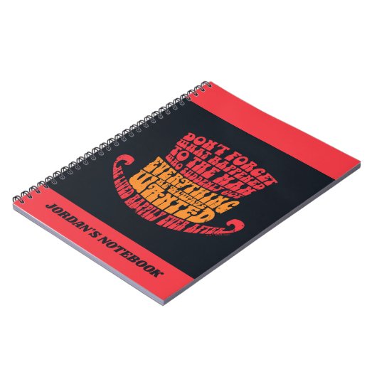 Willy Wonka Hat Typografie Notizblock (Linke Seite)