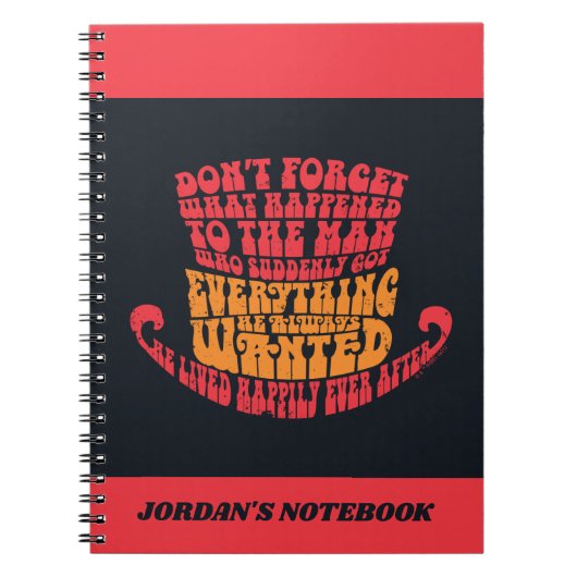 Willy Wonka Hat Typografie Notizblock (Vorderseite)