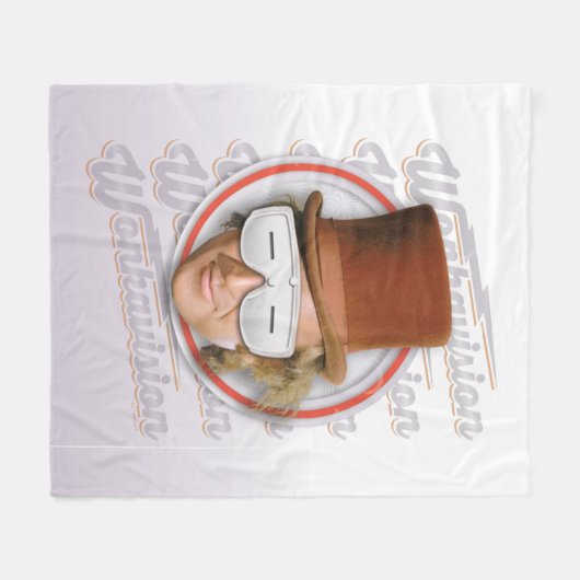 Willy Wonka in Wonkavision Goggles Fleecedecke (Vorderseite (Horizontal))