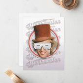 Willy Wonka in Wonkavision Goggles Mitteilungskarte (Vorderseite/Rückseite Beispiel)