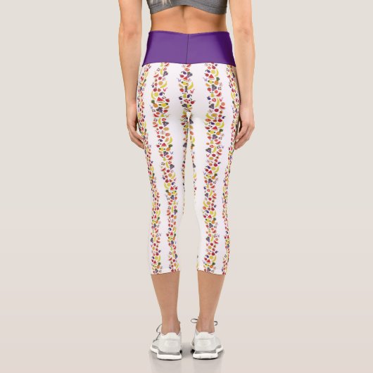Willy Wonka Lickable Wallpaper Pattern Capri Leggings (Rückseite)