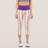 Willy Wonka Lickable Wallpaper Pattern Capri Leggings (Vorderseite)