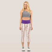 Willy Wonka Lickable Wallpaper Pattern Capri Leggings (Vorderseite)