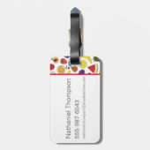 Willy Wonka Lickable Wallpaper Pattern Gepäckanhänger (Rückseite vertikal)