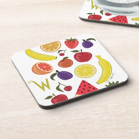 Willy Wonka Lickable Wallpaper Pattern Getränkeuntersetzer (Linke Seite)