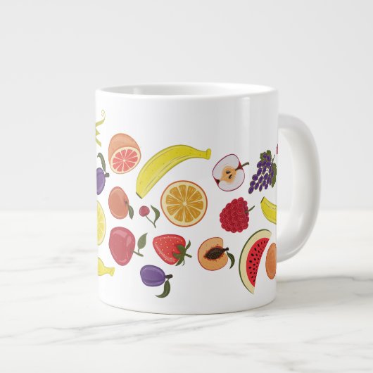 Willy Wonka Lickable Wallpaper Pattern Jumbo-Tasse (Vorderseite Rechts)