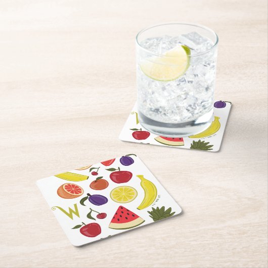 Willy Wonka Lickable Wallpaper Pattern Rechteckiger Pappuntersetzer (Vor Ort)