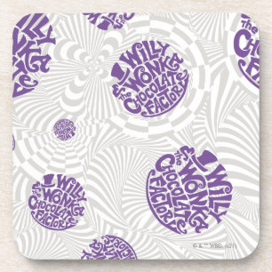 Willy Wonka Logo Psychedelic Graphic Getränkeuntersetzer