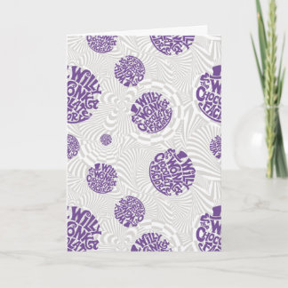 Willy Wonka Logo Psychedelic Graphic Karte