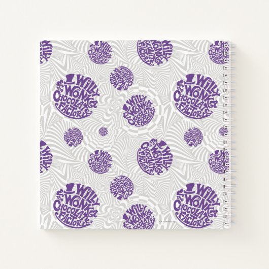 Willy Wonka Logo Psychedelic Graphic Notizblock (Rückseite)