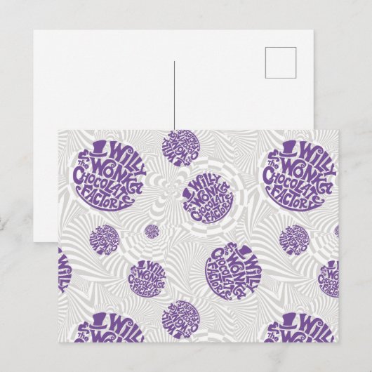 Willy Wonka Logo Psychedelic Graphic Postkarte (Vorne/Hinten)