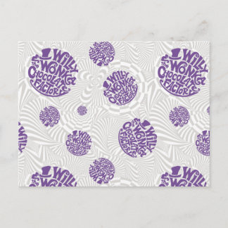 Willy Wonka Logo Psychedelic Graphic Postkarte