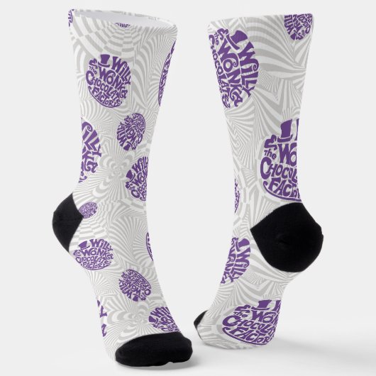Willy Wonka Logo Psychedelic Graphic Socks Socken (Gewinkelt)