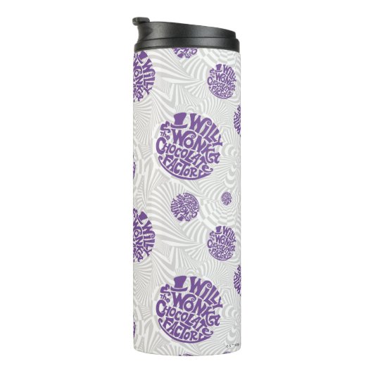 Willy Wonka Logo Psychedelic Graphic Thermosbecher (Nach rechts gedreht)
