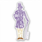 Willy Wonka Quote Silhouette Aufkleber (Vorderseite)