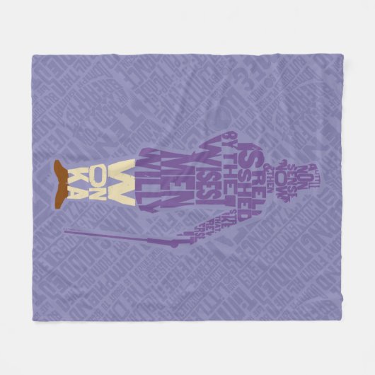Willy Wonka Quote Silhouette Fleecedecke (Vorderseite (Horizontal))
