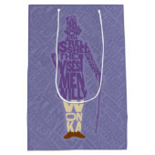 Willy Wonka Quote Silhouette Mittlere Geschenktüte (Rückseite)