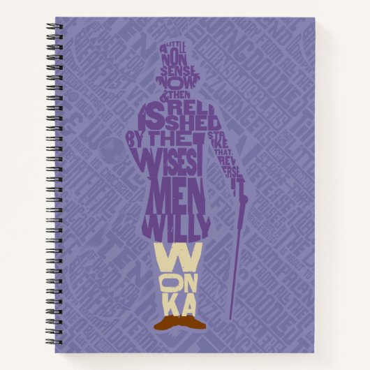 Willy Wonka Quote Silhouette Notizblock (Vorderseite)