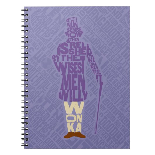 Willy Wonka Quote Silhouette Notizblock (Vorderseite)