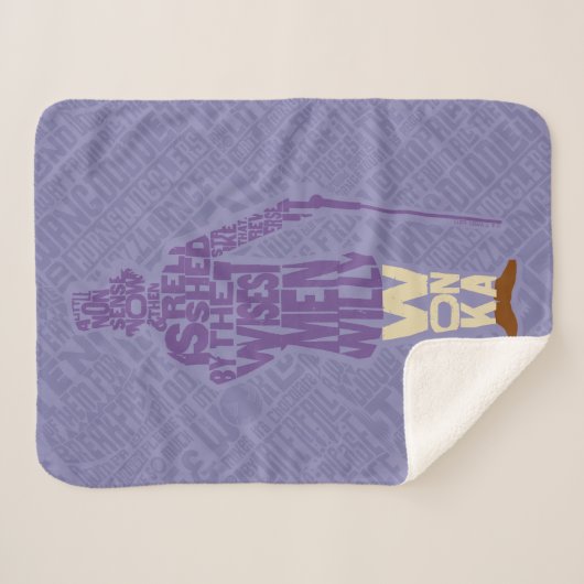 Willy Wonka Quote Silhouette Sherpadecke (Vorderseite (Horizontal))