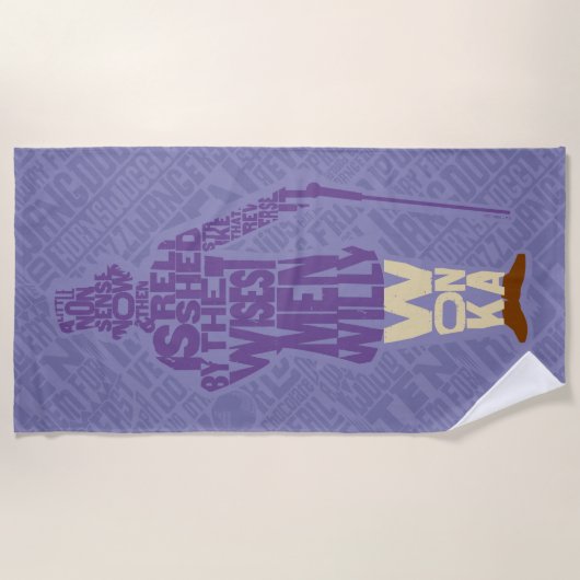 Willy Wonka Quote Silhouette Strandtuch (Vorderseite)