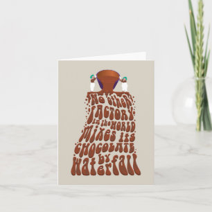 Willy Wonka Schokoladen-Wasserfall-Typografie