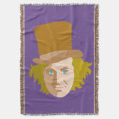 Willy Wonka Stenciled Face Graphic Decke (Vorderseite Vertikal)