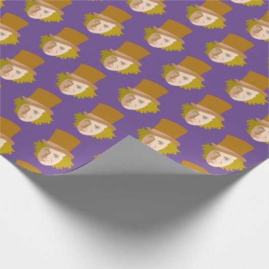 Willy Wonka Stenciled Face Graphic Geschenkpapier (Ecke)