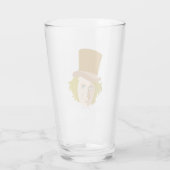 Willy Wonka Stenciled Face Graphic Glas (Rückseite)