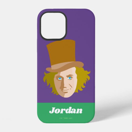 Willy Wonka Stenciled Face Graphic iPhone Hülle (Rückseite)