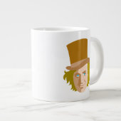 Willy Wonka Stenciled Face Graphic Jumbo-Tasse (Vorderseite Rechts)