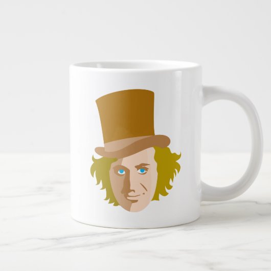 Willy Wonka Stenciled Face Graphic Jumbo-Tasse (Rechts)