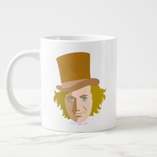 Willy Wonka Stenciled Face Graphic Jumbo-Tasse (Links)