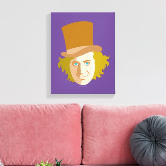 Willy Wonka Stenciled Face Graphic Leinwanddruck (Insitu (Wohnzimmer))