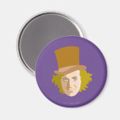 Willy Wonka Stenciled Face Graphic Magnet (Vorderseite/Rückseite)
