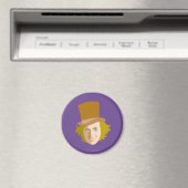 Willy Wonka Stenciled Face Graphic Magnet (In Situ (Geschirrspüler))