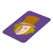 Willy Wonka Stenciled Face Graphic Magnet (Linke Seite)