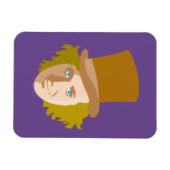 Willy Wonka Stenciled Face Graphic Magnet (Horizontal)