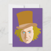 Willy Wonka Stenciled Face Graphic Mitteilungskarte (Vorderseite)