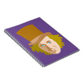 Willy Wonka Stenciled Face Graphic Notizblock (Rechte Seite)