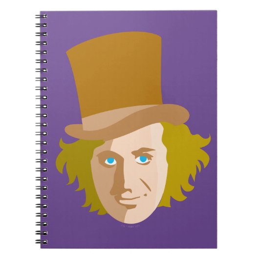 Willy Wonka Stenciled Face Graphic Notizblock (Vorderseite)