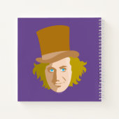 Willy Wonka Stenciled Face Graphic Notizblock (Rückseite)