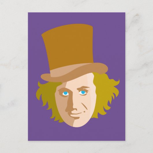 Willy Wonka Stenciled Face Graphic Postkarte (Vorderseite)