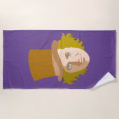 Willy Wonka Stenciled Face Graphic Strandtuch (Vorderseite)