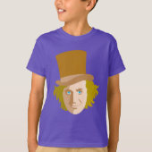Willy Wonka Stenciled Face Graphic T-Shirt (Vorderseite)
