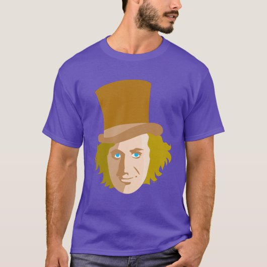Willy Wonka Stenciled Face Graphic T-Shirt (Vorderseite)