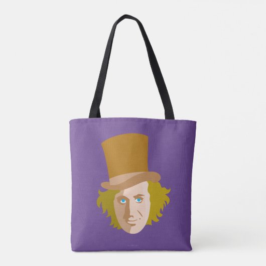 Willy Wonka Stenciled Face Graphic Tasche (Rückseite)