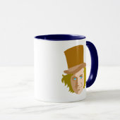 Willy Wonka Stenciled Face Graphic Tasse (VorderseiteRechts)